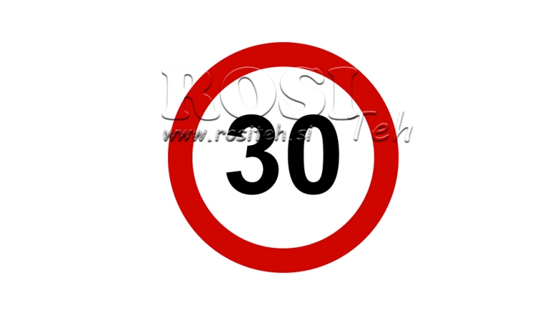 NALEPKA OMEJITEV 30km/h