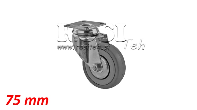 RODA 75mm BASE GIRATÓRIA