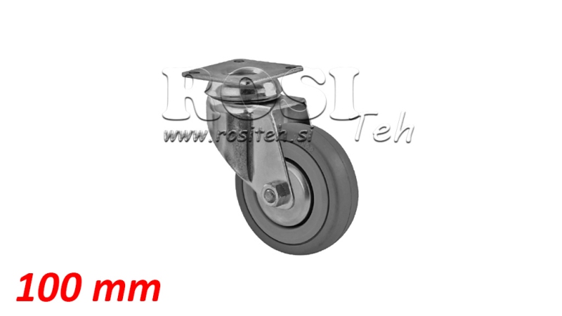 RODA 100mm BASE GIRATÓRIA