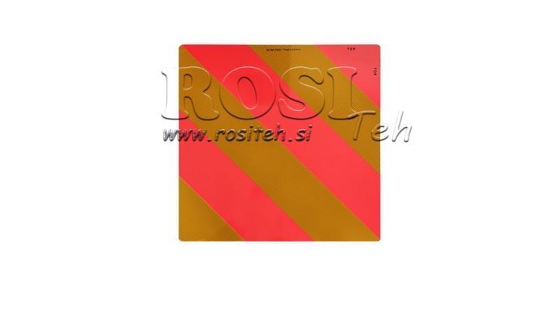 ALU OPOZORILNA TABLA ZA VOZILA IN PRIKLJUČKE dim.423x423mm