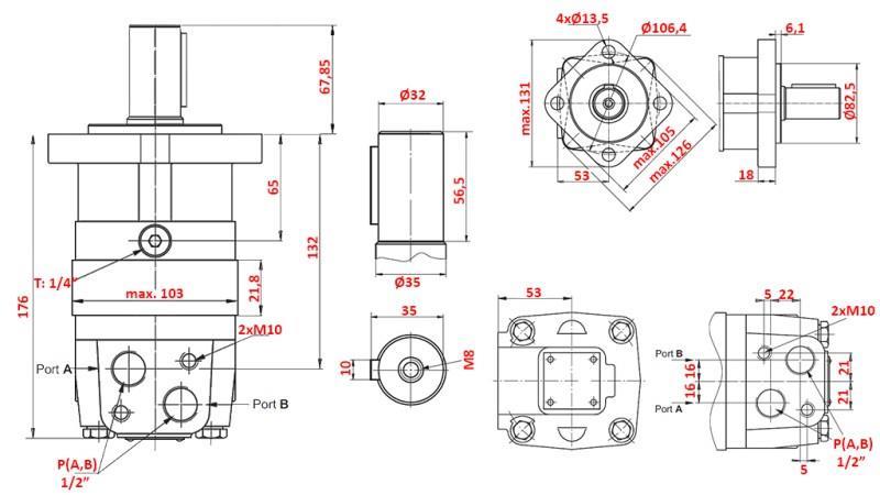MOTOR HIDRÁULICO MS 125