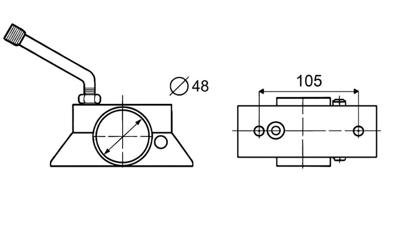 GRAMPOS PARA PÉ DE SUPORTE 150KG CARRETA