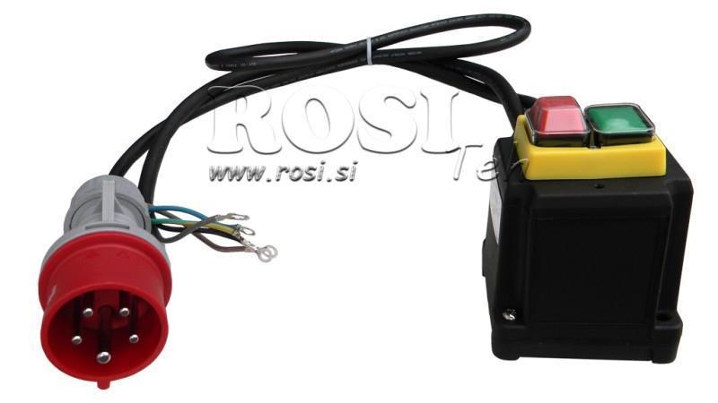 PLUGUE COM CABO LIGAR/DESLIGAR 3 FASES (5 POLOS) 400V