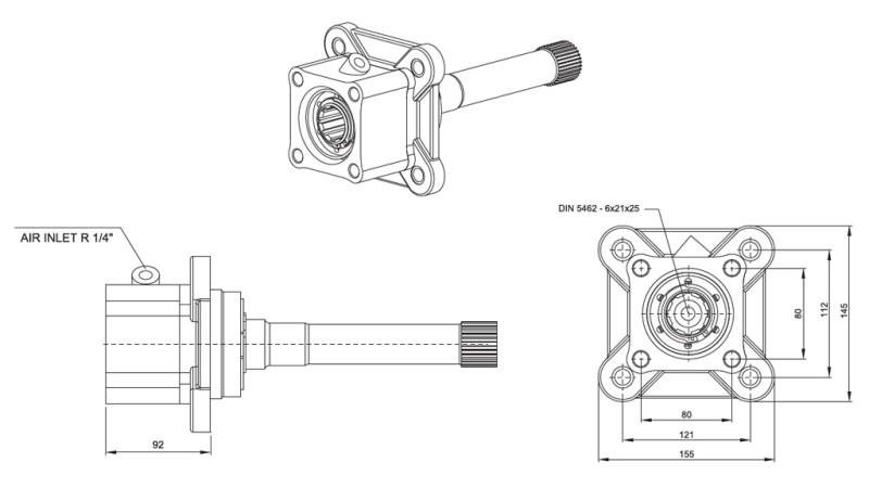 Dimenzije ODGON ZA HIDRAVLIČNO ČRPALKO - VOLVO SR-1700-1