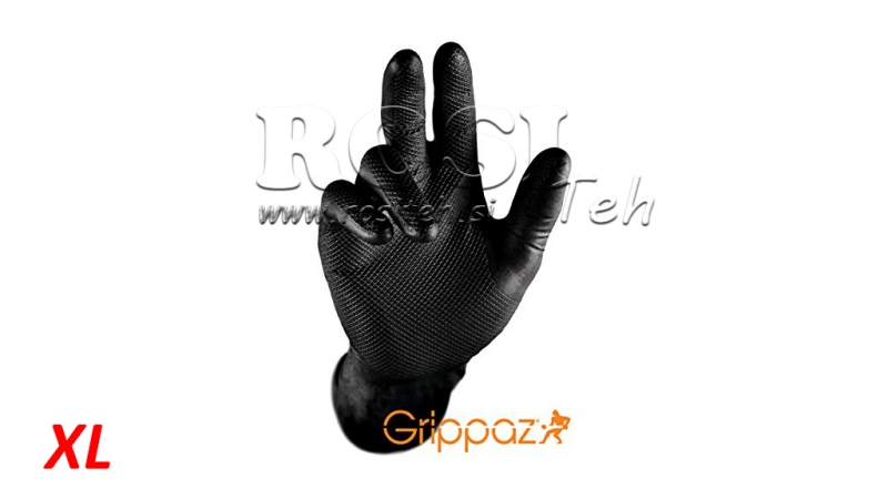 LUVA DE NITRILA GRIPPAZ PRETA 50/1 - XL