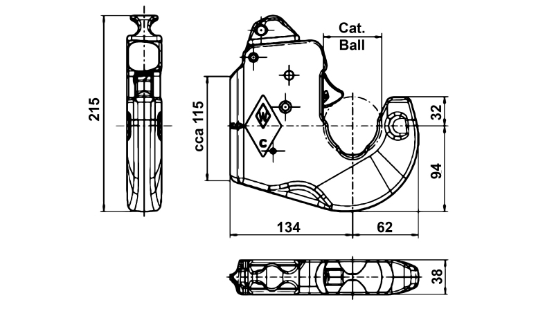 GANCHO DE ENGATE RÁPIDO AUTOMÁTICO KAT.3 WALTERSCHEID