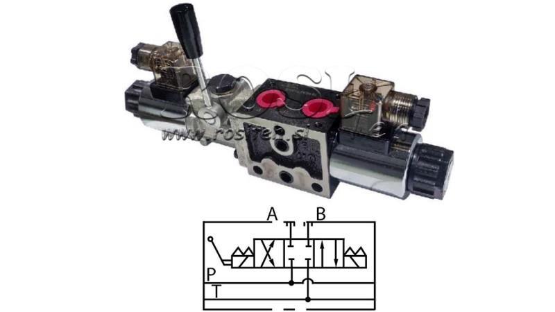 VÁLVULA HIDRÁULICA MANUAL E ELETROMAGNÉTICA YEAT-MONTAGEM 12V N1