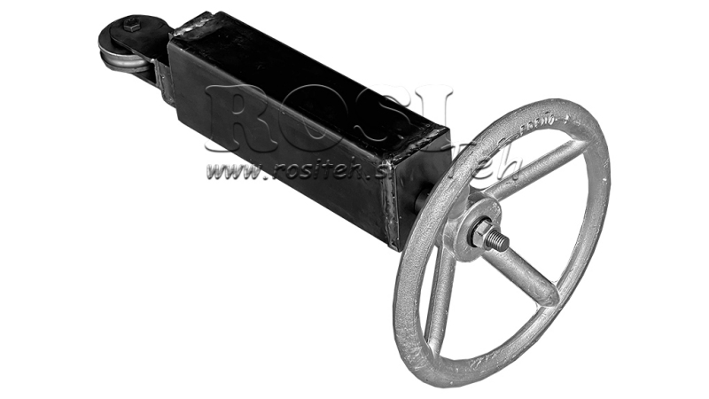 TENSOR DE CABO COM RODA PARA FREIO MANUAL DE REBOQUE COM POLIA