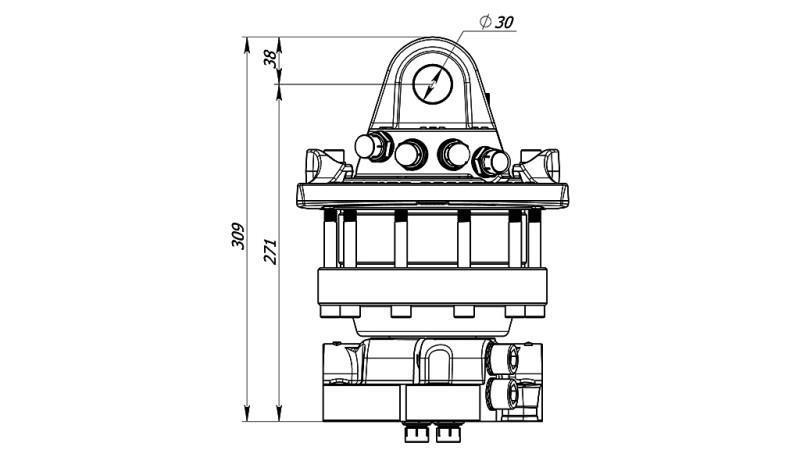 ROTATÓRIO HIDRÁULICO 5500/3250 KG COM FLANGE