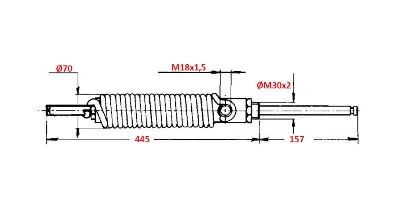 CILINDRO HIDRÁULICO DE AÇÃO SIMPLES PARA ABERTURA DE TAMPA DE TANQUE 5''
