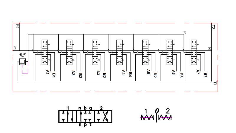VÁLVULA HIDRÁULICA 7xPC70 2X JOYSTICK