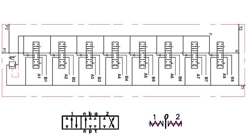 VÁLVULA HIDRÁULICA 8xPC70 2X JOYSTICK