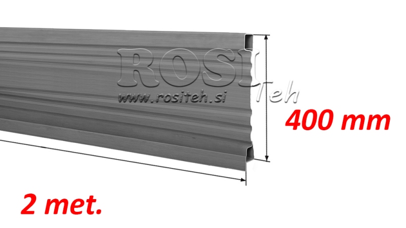 PAINEL LATERAL PARA CARRETA BASCULANTE 2 MET. - ALTURA 400 MM