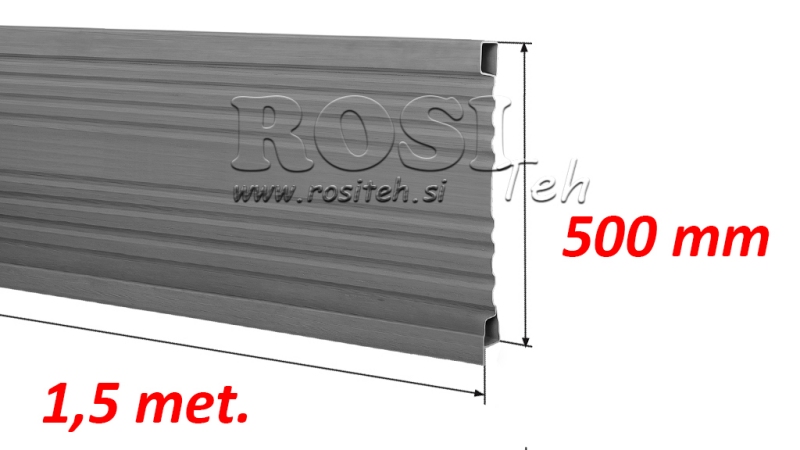 PAINEL LATERAL PARA CARRETA BASCULANTE 1.5 MET. - ALTURA 500 MM