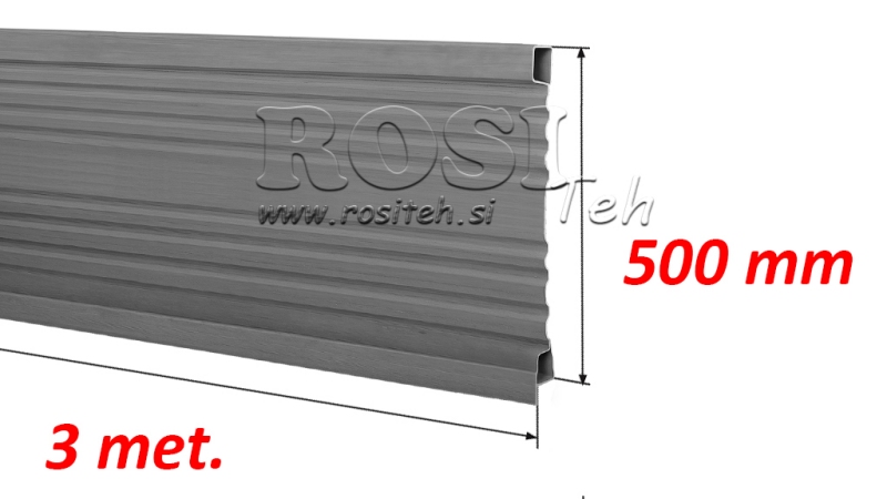 PAINEL LATERAL PARA CARRETA BASCULANTE 3 MET. - ALTURA 500 MM
