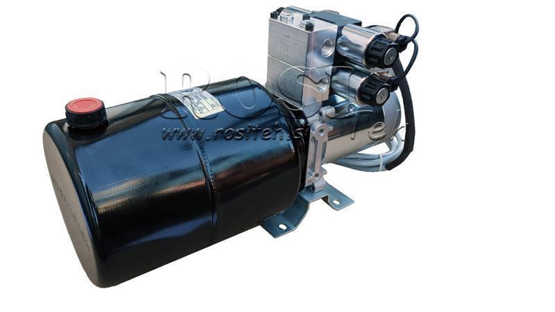 AGREGADO HIDRÁULICO MINI 24V DC - 2.2kW = 2.1cc - 8 lit - montagem bidirecional 2x (metal)