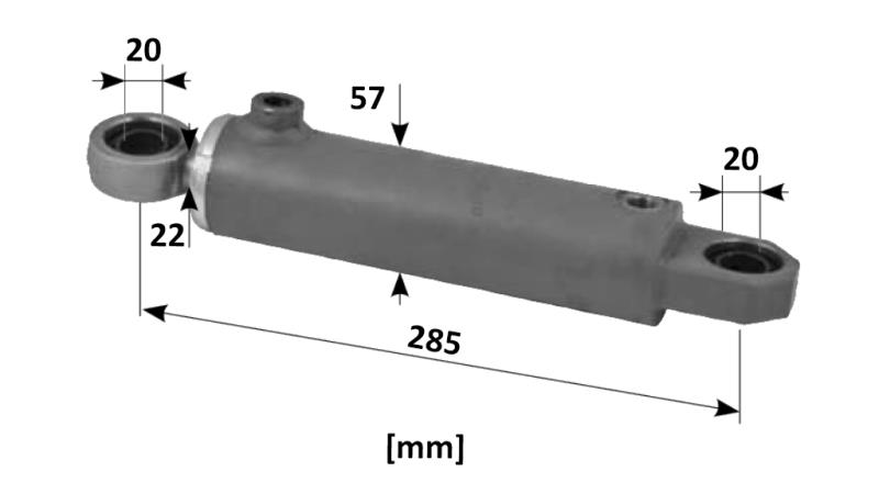 CILINDRO DE DIREÇÃO HIDRÁULICA SAME OEM-0.467.6343.4