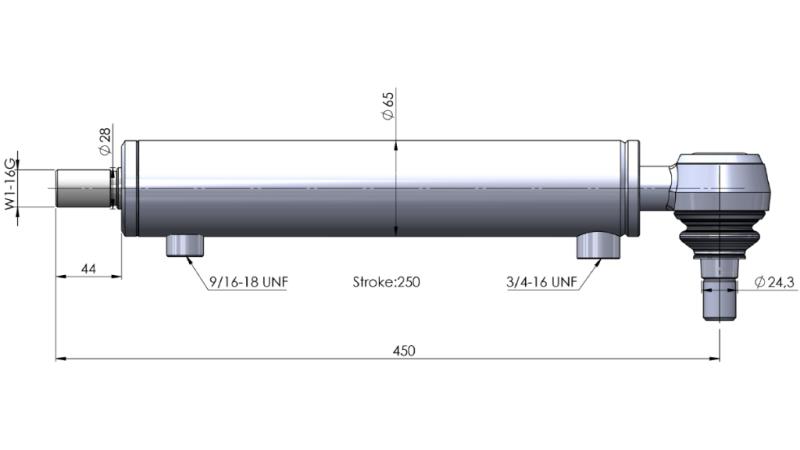 HIDRAVLIČNI VOLANSKI CILINDER CASE OEM-231008A1