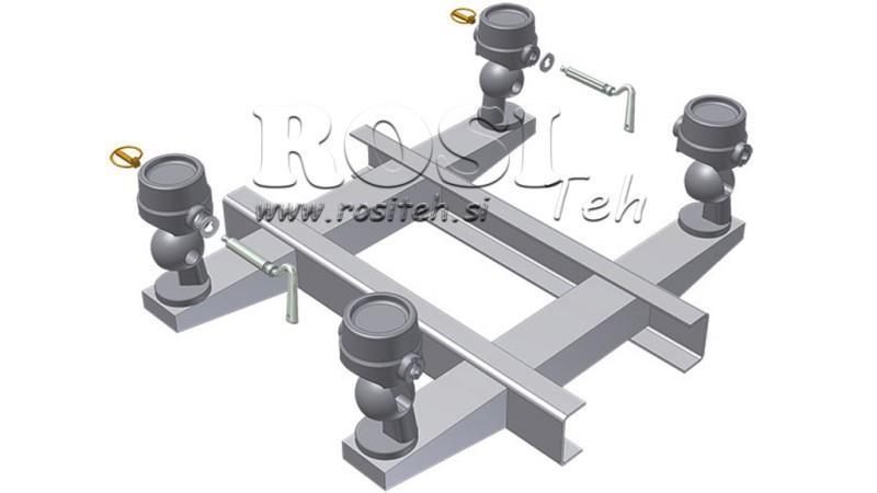 CONJUNTO DE SUPORTES PARA CAÇAMBA DE CAMINHÃO BASCULANTE FI85