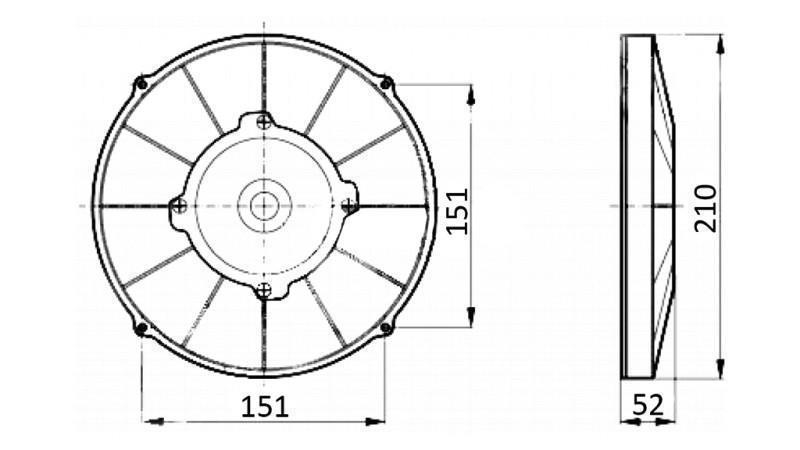 VENTILADOR AXIAL 190mm EMPURRANDO 24V
