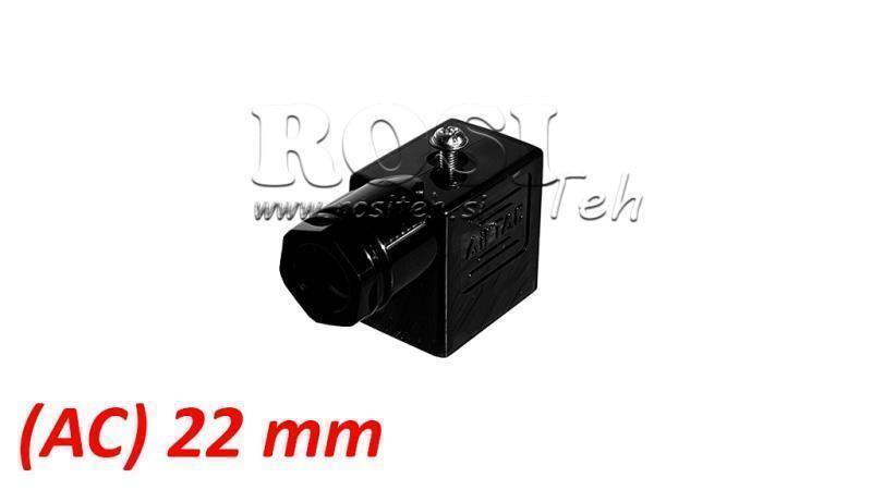 (22) CONECTOR ELÉTRICO LED AC PARA VÁLVULA PNEUMÁTICA
