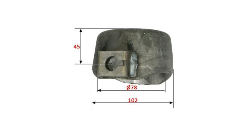 CAIXA DE CAMINHÃO BASCULANTE CABEÇA fi 78 SUPERIOR