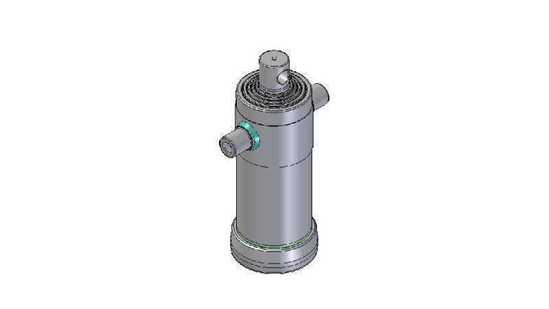 3053F -CILINDRO TELESCÓPICO PADRÃO/FURAÇÃO 5 ESTÁGIOS DESLOCAMENTO 1480 FI 152