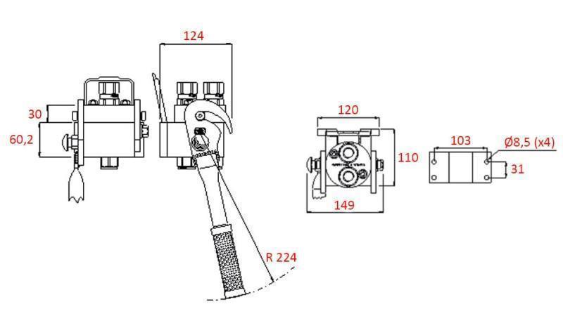 ACOPLAMENTO MULTI-RAPIDO 2 vias BSP1/2 PARTE MÓVEL