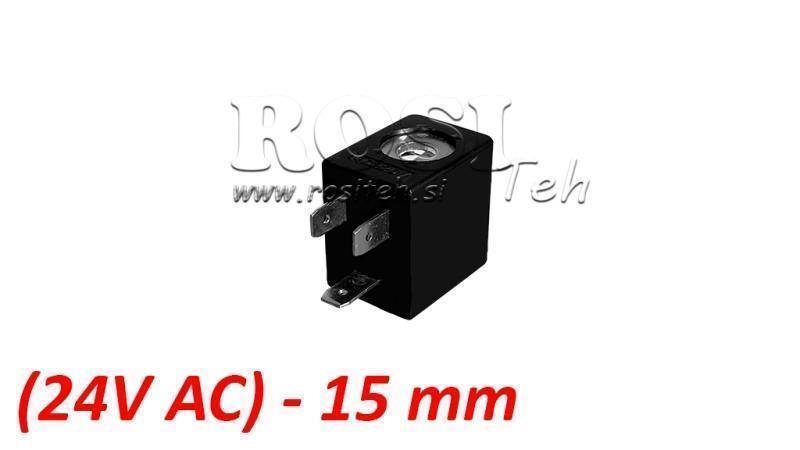(15) BOBINA ELÉTRICA 24V AC 4VA PARA VÁLVULA PNEUMÁTICA 1/8