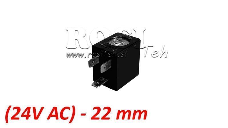 (22) BOBINA EL. MAG. 24V AC 5VA PARA VÁLVULA PNEUMÁTICA 1/4-3/8-1/2
