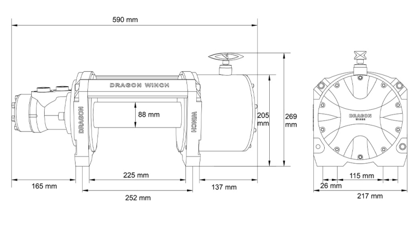 GUINCHO HIDRÁULICO DWHI 12000 HD – 5443 kg