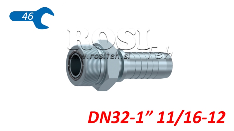 HIDRAVLIČNI PRIKLJUČEK AGORFS MOŠKI DN32-1 11/16-12