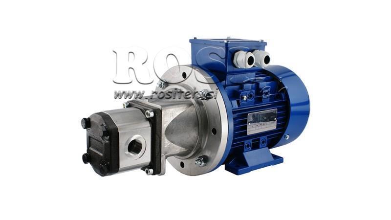 GRUPO DE MONTAGEM DA BOMBA HIDRÁULICA 2 16 ccm MOTOR ELÉTRICO 3-fases - 5.5 KW (fluxo = 23 litros/min)