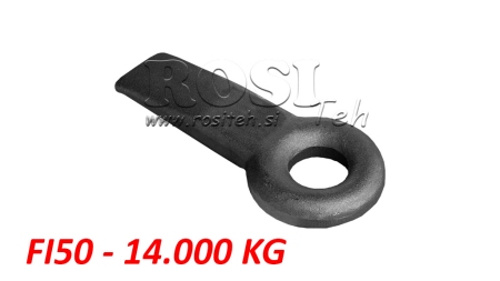 GANCHO DE REBOQUE FIXO FI50 70X30 L280 - 14000KG/2000KG