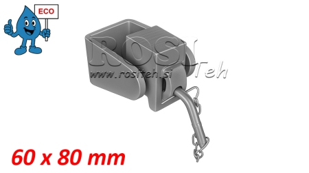 SUPORTE DE GARFO PARA CAÇAMBA DE CAMINHÃO 60X80MM ECO