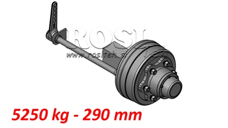 EIXO MEIO COM FREIOS 5.250 KG L.290 MM