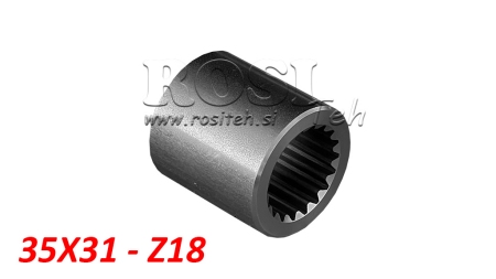 ENGRENAGEM PTO 35X31 18 DENTES D48 L50