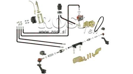 CONJUNTO HIDRÁULICO DE DIREÇÃO HIDROSTÁTICA URSUS C330 - CILINDRO FRONTAL