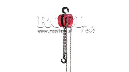 GUINCHO DE CORRENTE - GUINCHO 1Ton x 2.5m