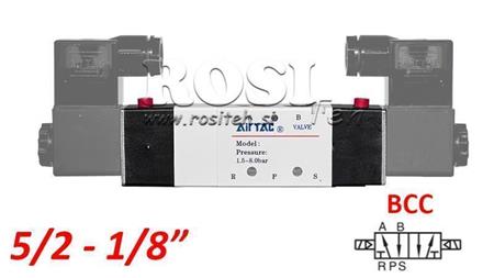 VÁLVULA PNEUMÁTICA ELÉTRICA 5/2 BISTÁVEL 1/8 PRT-0552-BCC
