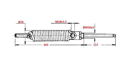 CILINDRO HIDRÁULICO DE AÇÃO SIMPLES PARA ABERTURA DE TAMPA DE TANQUE 5''