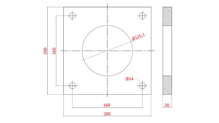 FLANGE PARA CILINDRO AL.110