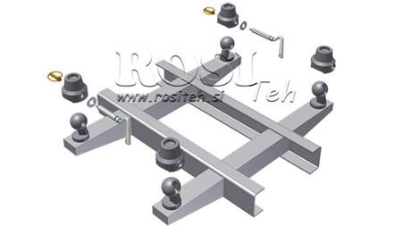 CONJUNTO DE SUPORTES PARA CAÇAMBA DE CAMINHÃO BASCULANTE FI60