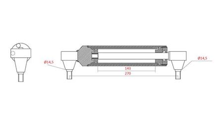 CILINDRO DE DIREÇÃO HIDRÁULICA MASSEY FERGUSON OEM-3401241M91, 0011404U91, 168009M92, 183179M91, 185