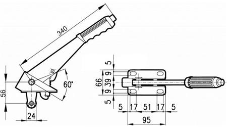 MANIVELA L340 COM POLIA FI24mm