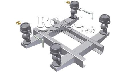 CONJUNTO DE SUPORTES PARA CAÇAMBA DE CAMINHÃO BASCULANTE FI85