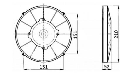 VENTILATOR AKSIALNI 190mm VLEČNI 24V