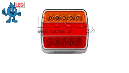 LÂMPADA TRASEIRA LED PARA REBOQUE COMBINADA 4 FUNÇÕES 12V