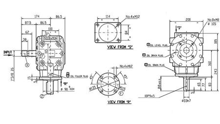 REDUTOR DE ÂNGULO T-313J 1:3 (62HP-45.6kW)