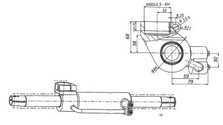 HIDRAVLIČNI VOLANSKI CILINDER MASSEY FERGUSON OEM-6202491M91